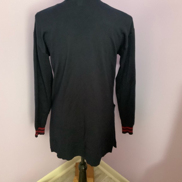 It’s Our Time Open Front Navy Sweater Size Small w/Pockets - Picture 3 of 4